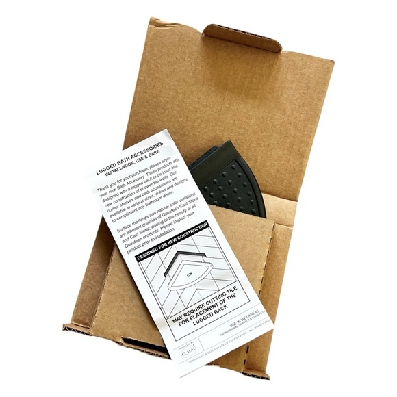 Graphite 5” Corner Footrest with Razor Holder for New Construction Shower NWT - Picture 6 of 8